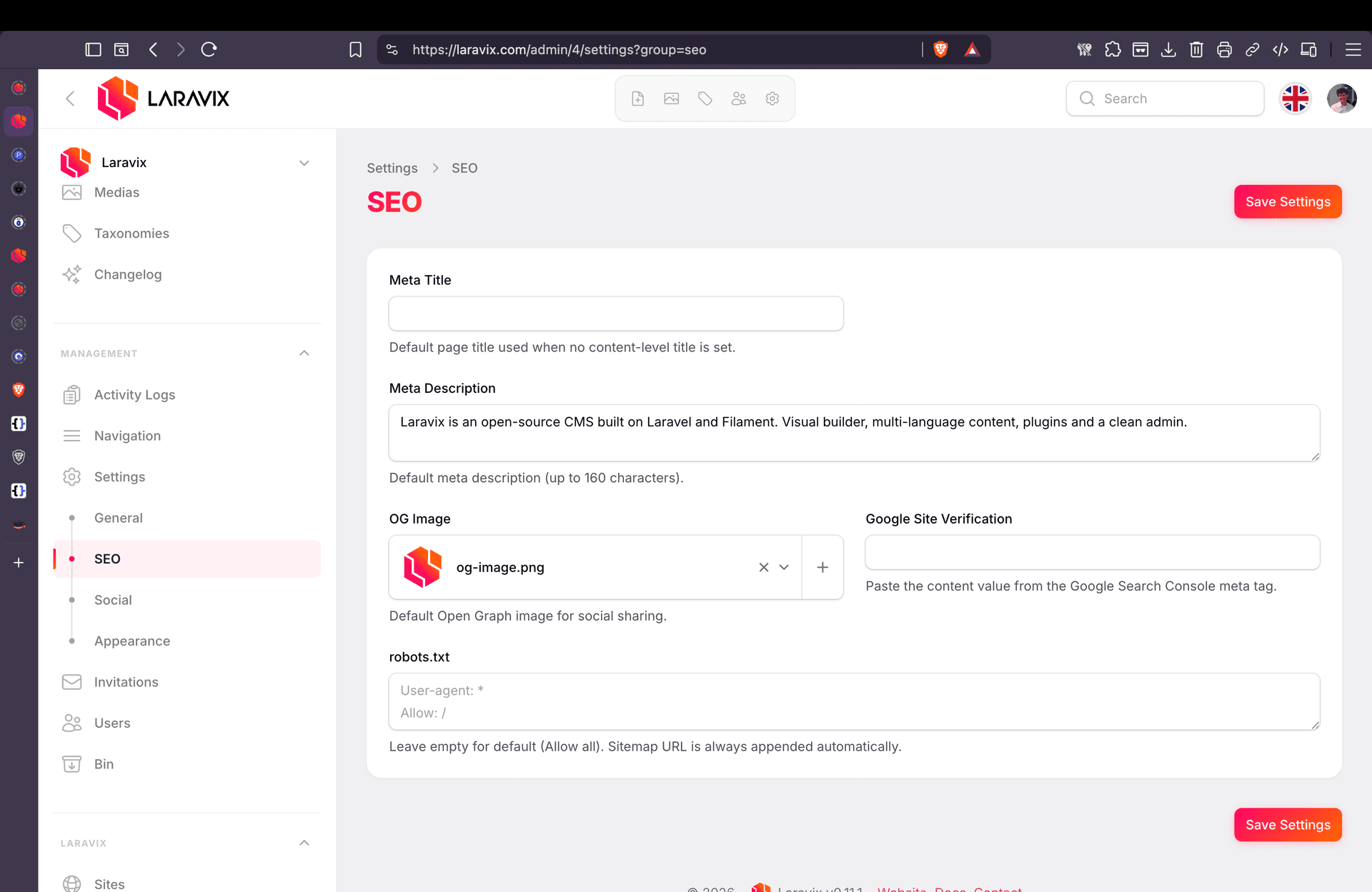 Laravix CMS — image 3 of 3